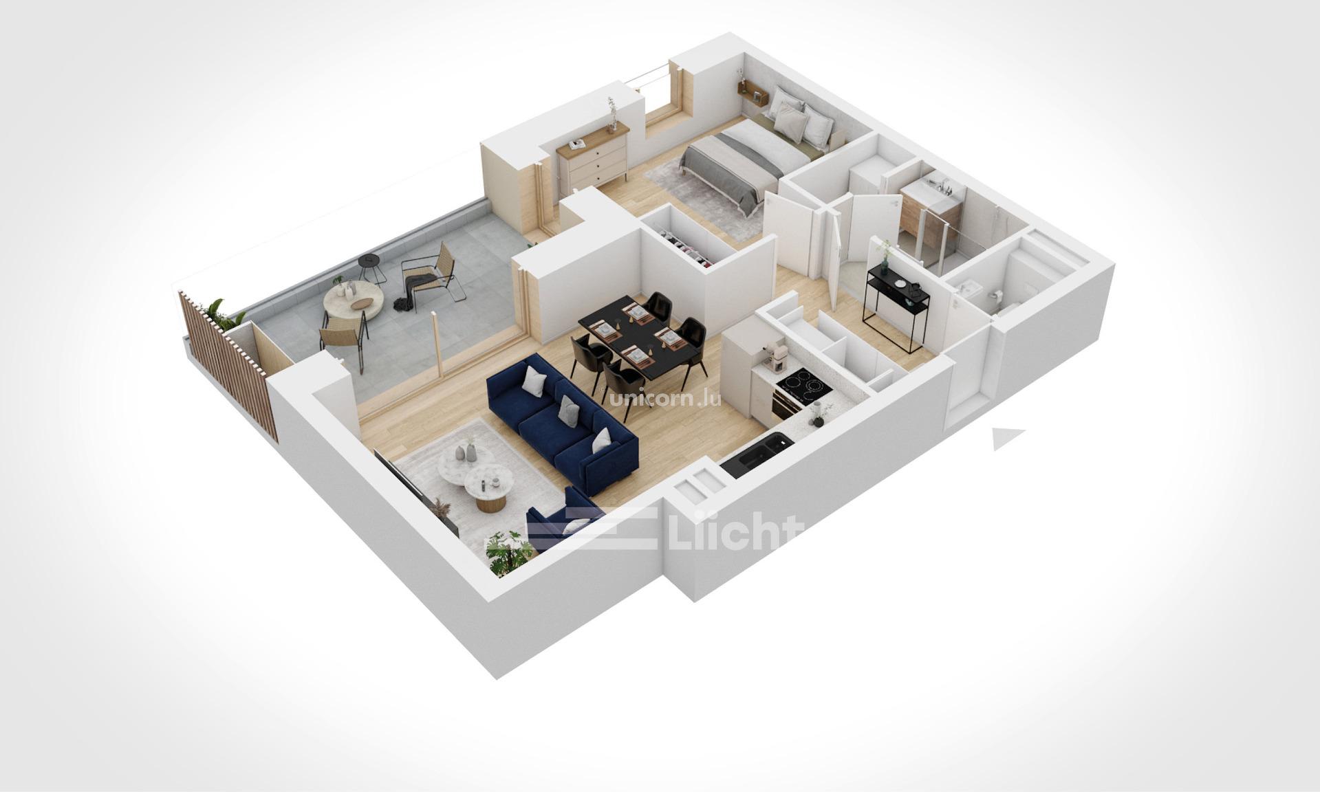 Appartement en vente à Esch-Sur-Alzette  - 52.96m²